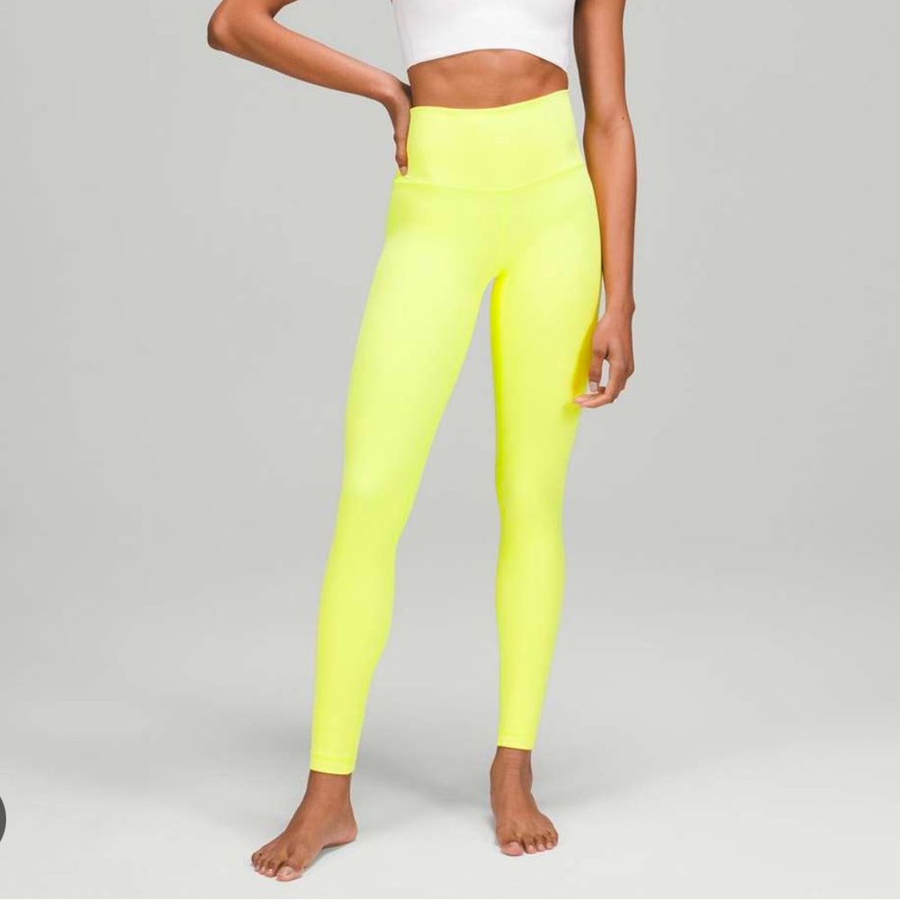 Lululemon High Rise Align Leggings- Electric Lemon
